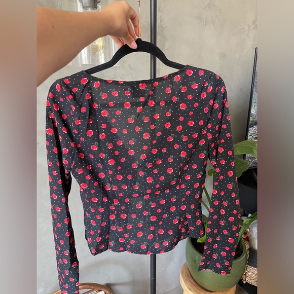 Princess Polly Front Tie Floral Top - Picture 4 of 6